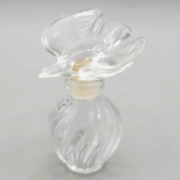 Lalique Crystal Twist Perfume Bottle Nina Ricci Perfume Bird Stopper EMPTY - Picture 1 of 8